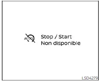 Nissan Pathfinder - Affichage du système d'arrêt au ralenti