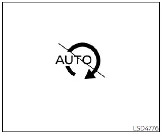 Nissan Pathfinder - Affichage du système d'arrêt au ralenti