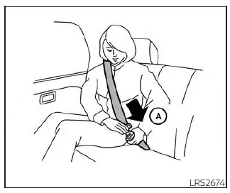 Nissan Pathfinder - Ceinture de sécurité à trois points d'ancrage avec enrouleur