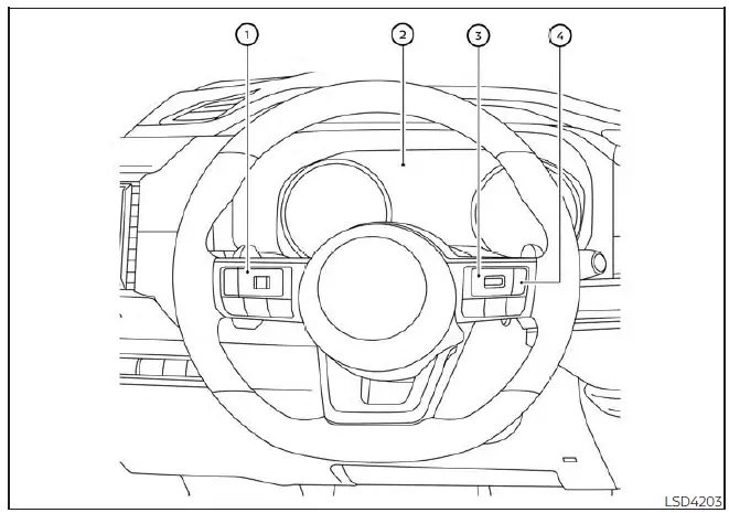 Nissan Pathfinder - Fonctionnement du système ProPILOT Assist
