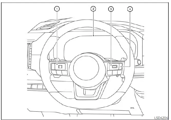 Nissan Pathfinder - Fonctionnement du système ProPILOT Assist
