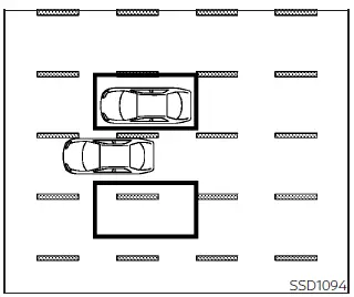 Nissan Pathfinder - Situations de conduite du système d'intervention sur l'angle mort intelligent (I-BSI)
