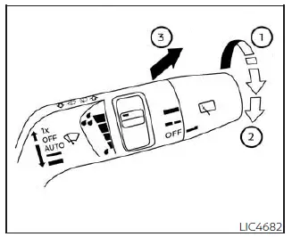 Nissan Pathfinder - Fonctionnement du commutateur arrière