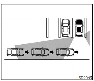Nissan Pathfinder - Limites du système d'alerte de circulation transversale arrière