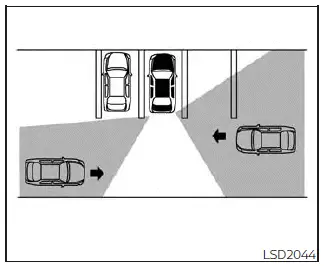 Nissan Pathfinder - Limites du système d'alerte de circulation transversale arrière