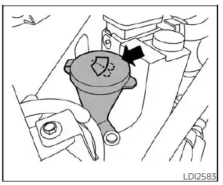 Nissan Pathfinder - Réservoir de liquide lave-glace de pare-brise