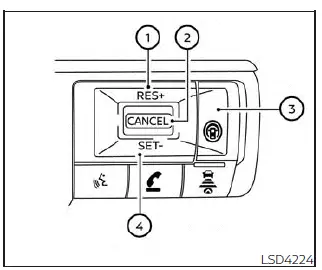 Nissan Pathfinder - Mode de régulateur de vitesse classique (vitesse stable)