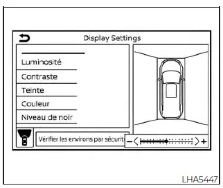 Nissan Pathfinder - Réglage de l'écran
