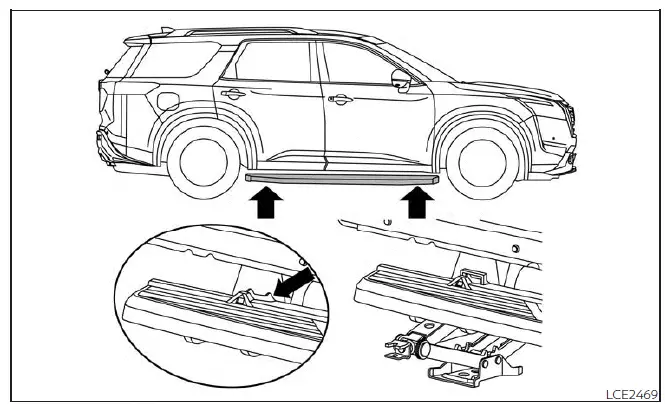 Nissan Pathfinder - Véhicule illustré avec marchepieds