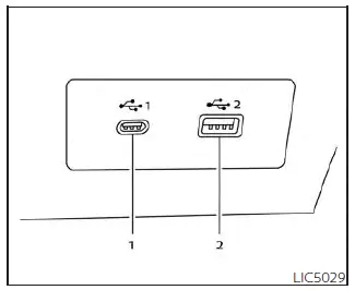 Nissan Pathfinder - Ports de chargement USB/iPod