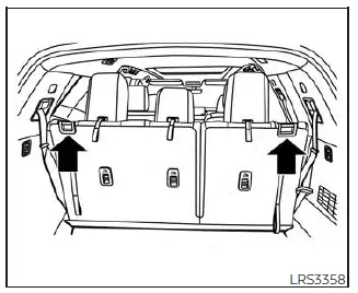 Nissan Pathfinder - Réglage de la banquette de troisième rangée