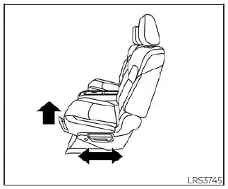 Nissan Pathfinder - Réglages de la banquette de deuxième rangée
