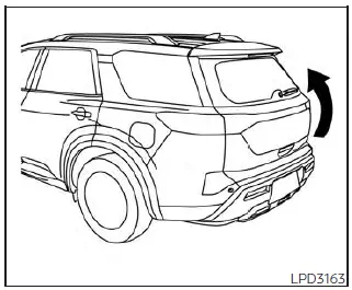 Nissan Pathfinder - Utilisation du hayon à commande électrique
