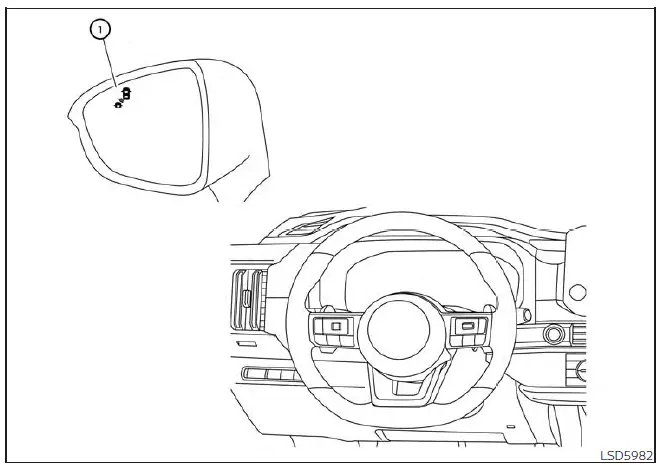 Nissan Pathfinder - Fonctionnement du système d'alerte de circulation transversale arrière