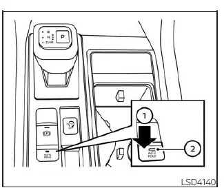 Nissan Pathfinder - Comment activer ou désactiver la fonction de retenue automatique du