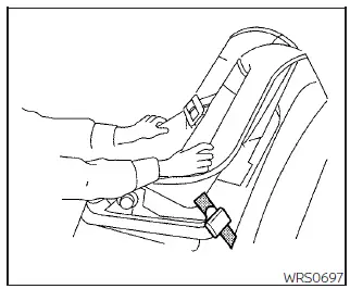 Nissan Pathfinder - Installation d'un ensemble de retenue d'enfant orienté vers l'avant au moyen du système LATCH