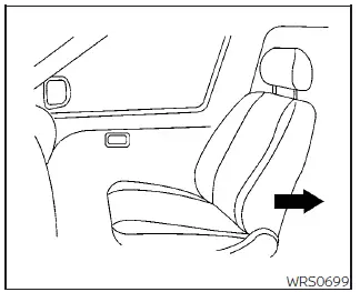 Nissan Pathfinder - Installation d'un ensemble de retenue d'enfant orienté vers l'avant à l'aide des ceintures de sécurité
